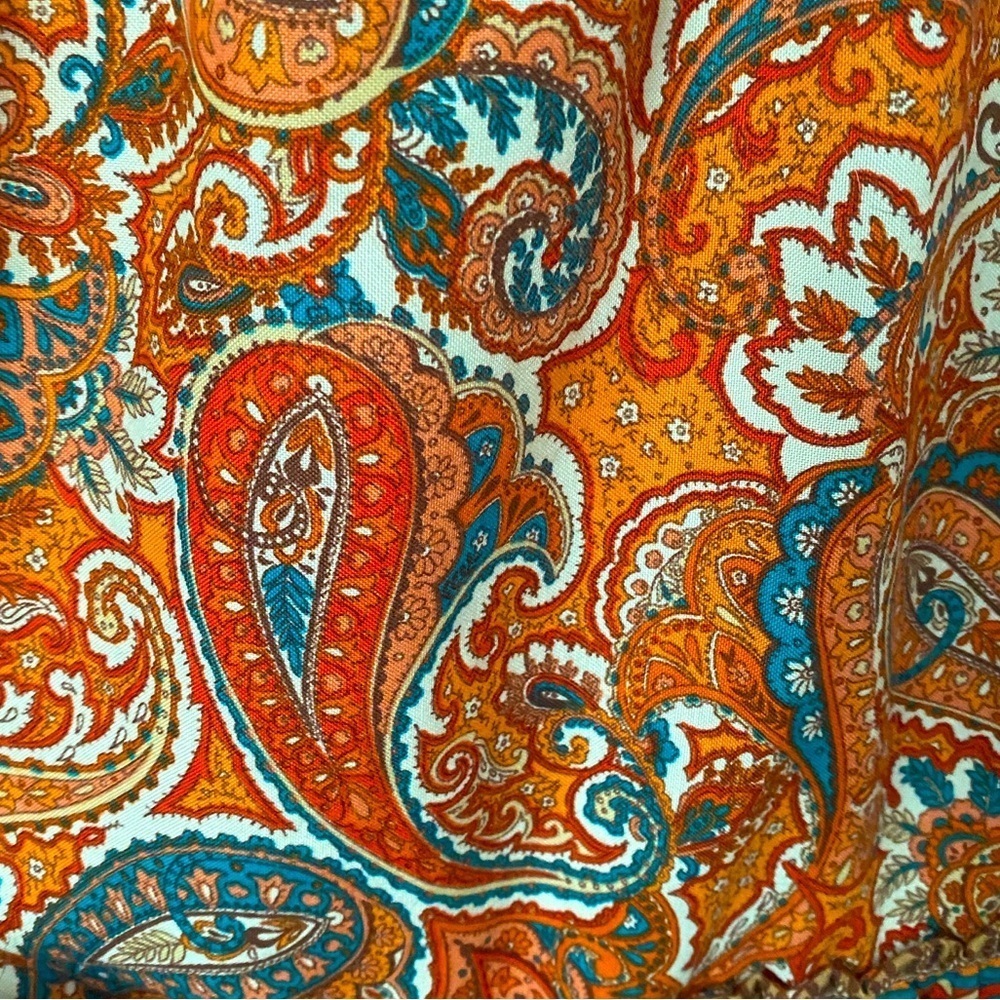 Boho Paisley Print Ruffle Maxi Dress Band of the Free Cottagecore Sun Dress S - Picture 4 of 11